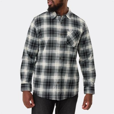 Allgood Men's Brushed Check Shirt - Ecru