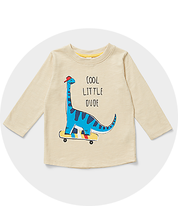 Beige Dinosaur Organic clothes CT