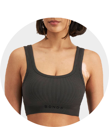 Anko Kmart Women's Grey Active Wear Sports Crop / Sports Bra Size 14 Like  New