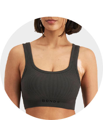 Bonds Women's Comfy Seamless Crop - White