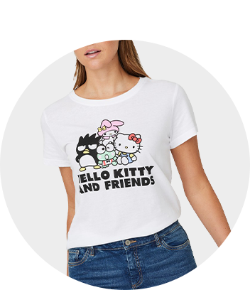 Hello Kitty Women's Sleep Tee - Whitecap Grey