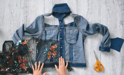 upcycle denim shirt