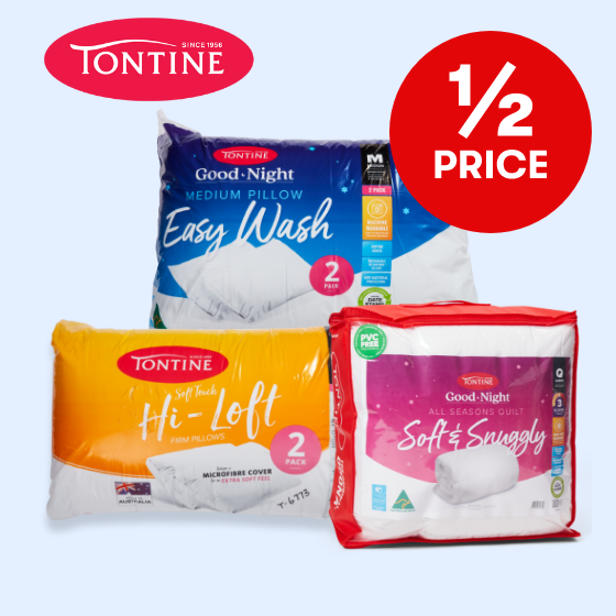 Half price selected Tontine Quilts, Pillows & Bedding