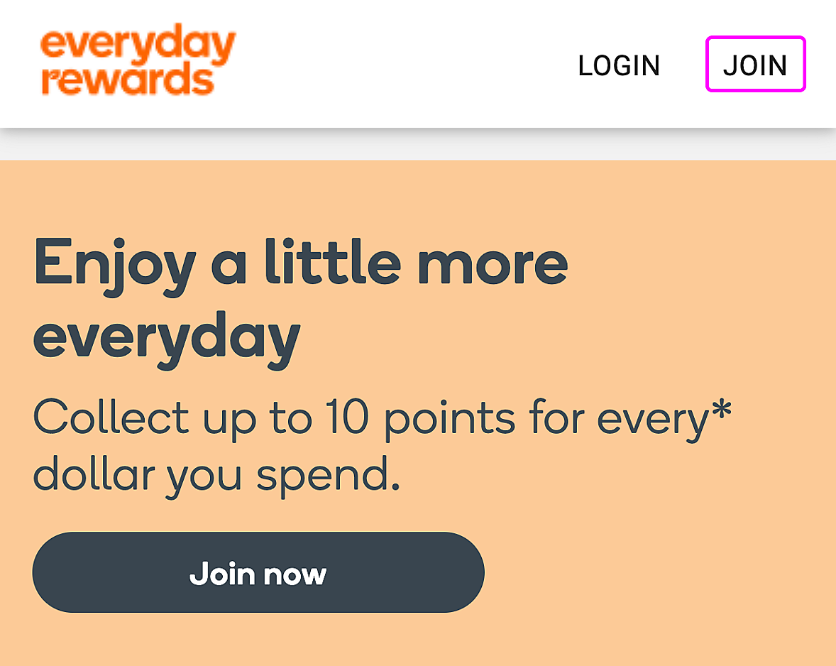 Linking your Everyday Rewards Card