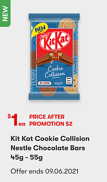 Kit Kat Cookie Collision $1 ea Price after promotion $2 ea