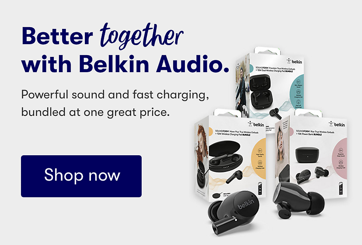 Better together with Belkin Audio, shop true wireless earbud bundles