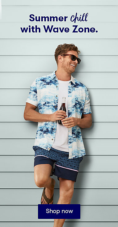 mens wave zone clothing blue