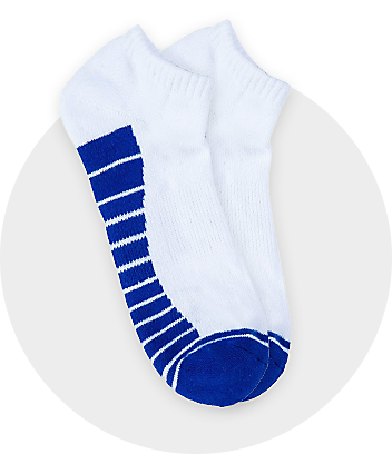 Kids White & Blue Sport Socks