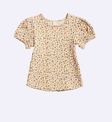 Baby Girl Floral Organic Top