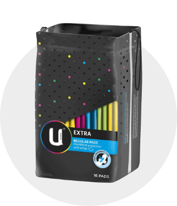 U by Kotex Ultrathins with Wings 8 Pack - Overnight Long