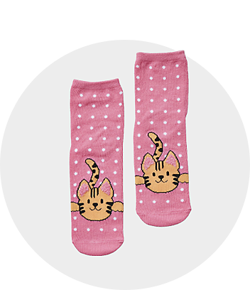 Kids Pink Cat Socks