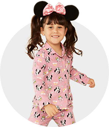 Girls Pink Print Pyjamas