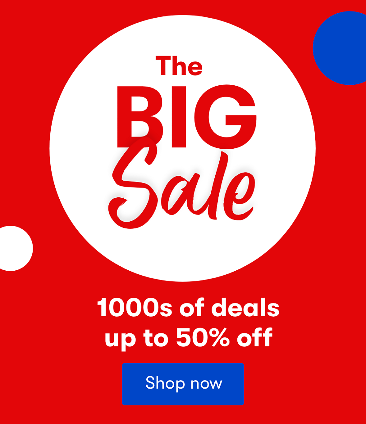 The BIG Sale on Now! Shop 1000s of deals upto 50% off