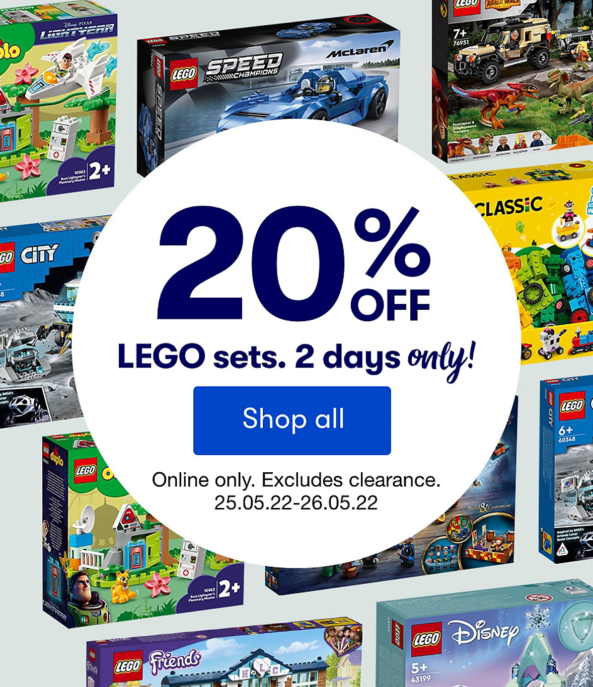 Save 20% on LEGO sets for 2 days only.