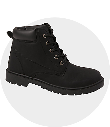 Boys Black Lace Up Boots