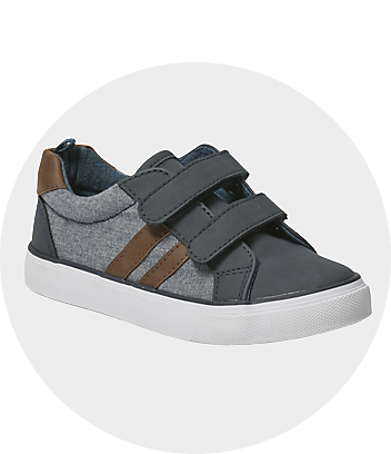 Boys Grey Casual Tab Shoes