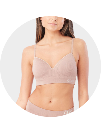 Buy 2 Pack Pink & Charcoal Seam Free Moulded Bras - Grey - L in
