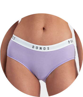 Bonds Girls Purple Shortie Briefs 5 Pack