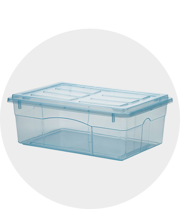 Boxsweden 6L Plastic Compartment Storage Box - Clear for sale online