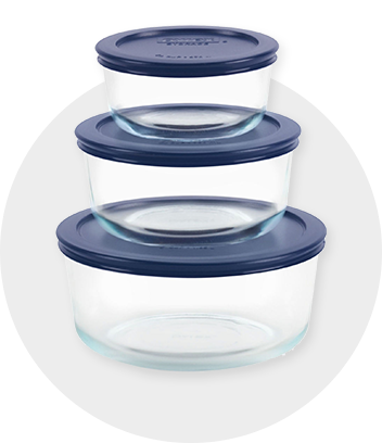 MealBox™ 4-cup Divided Glass Food Storage Container with Turquoise Lid
