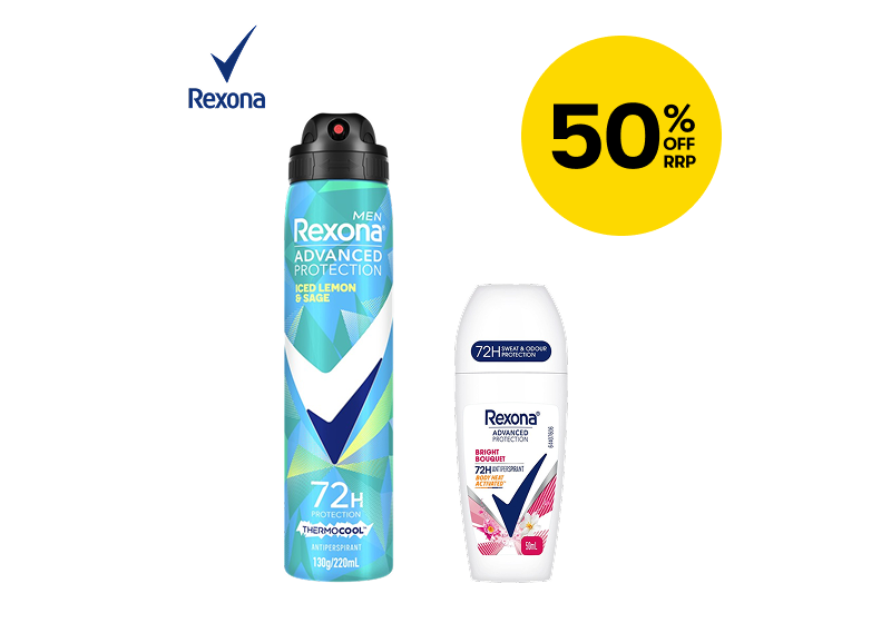 50% off RRP selected Deodorant & Body Spray