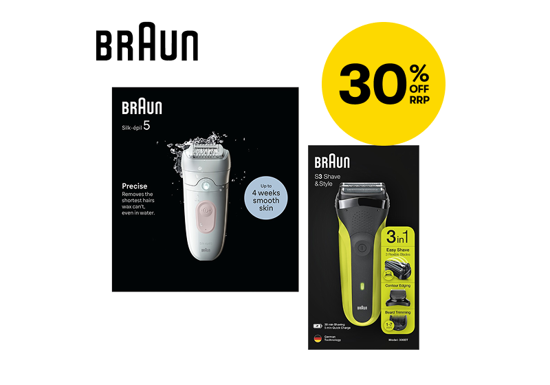 30% off RRP selected Grooming & Shaving Tools