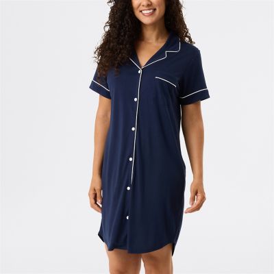 &me Women's Long Sleeve Flannelette Pyjama Set - Dusty Blue