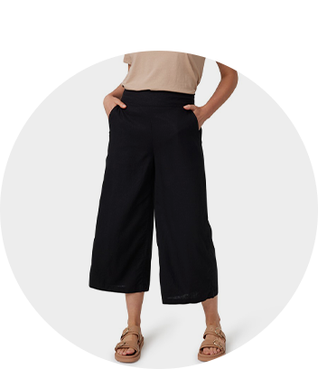 Threshold Wide Leg Pants Petite Fit - Sage Green