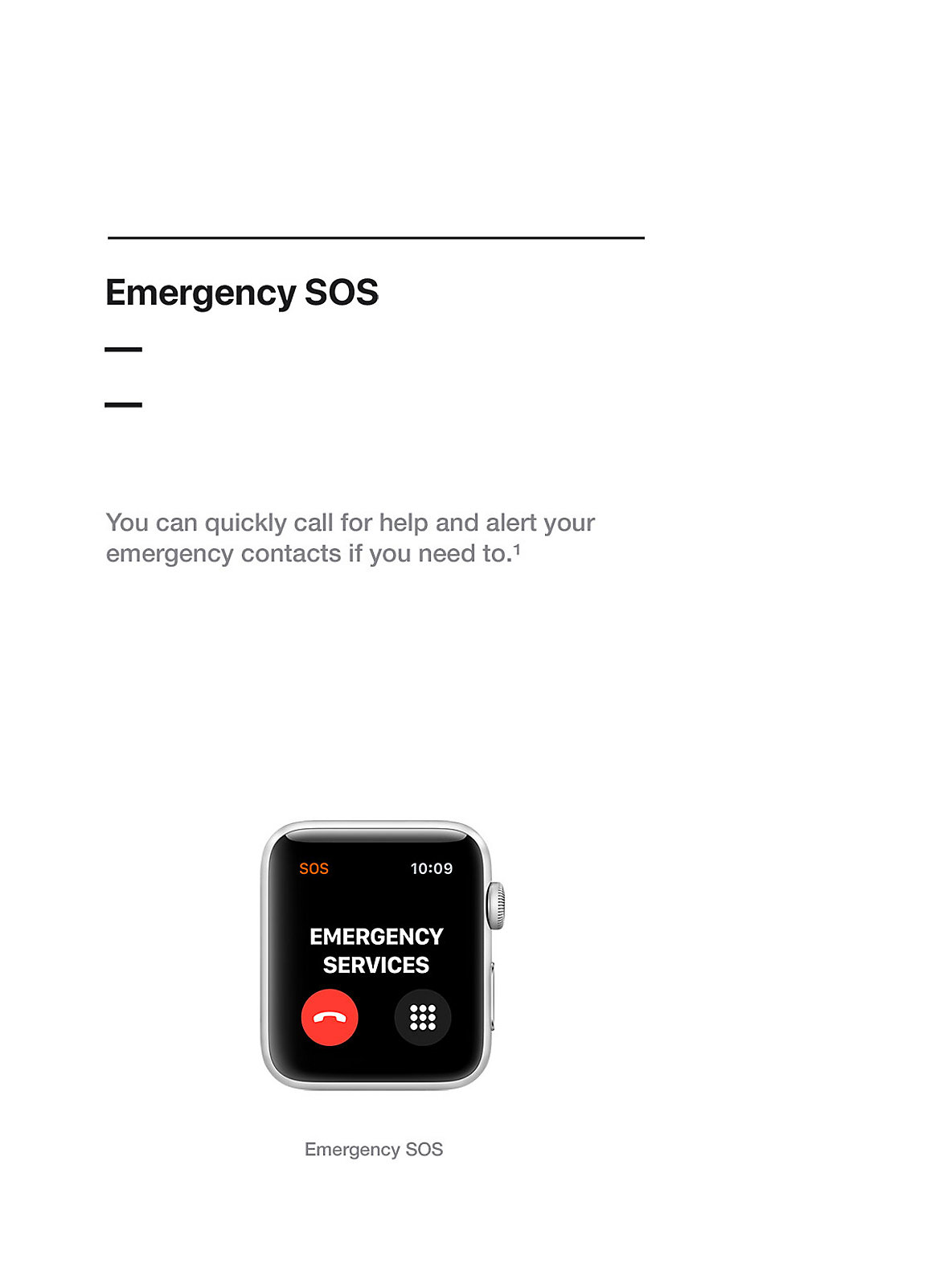 Apple Watch Safety and Emergency Series 3