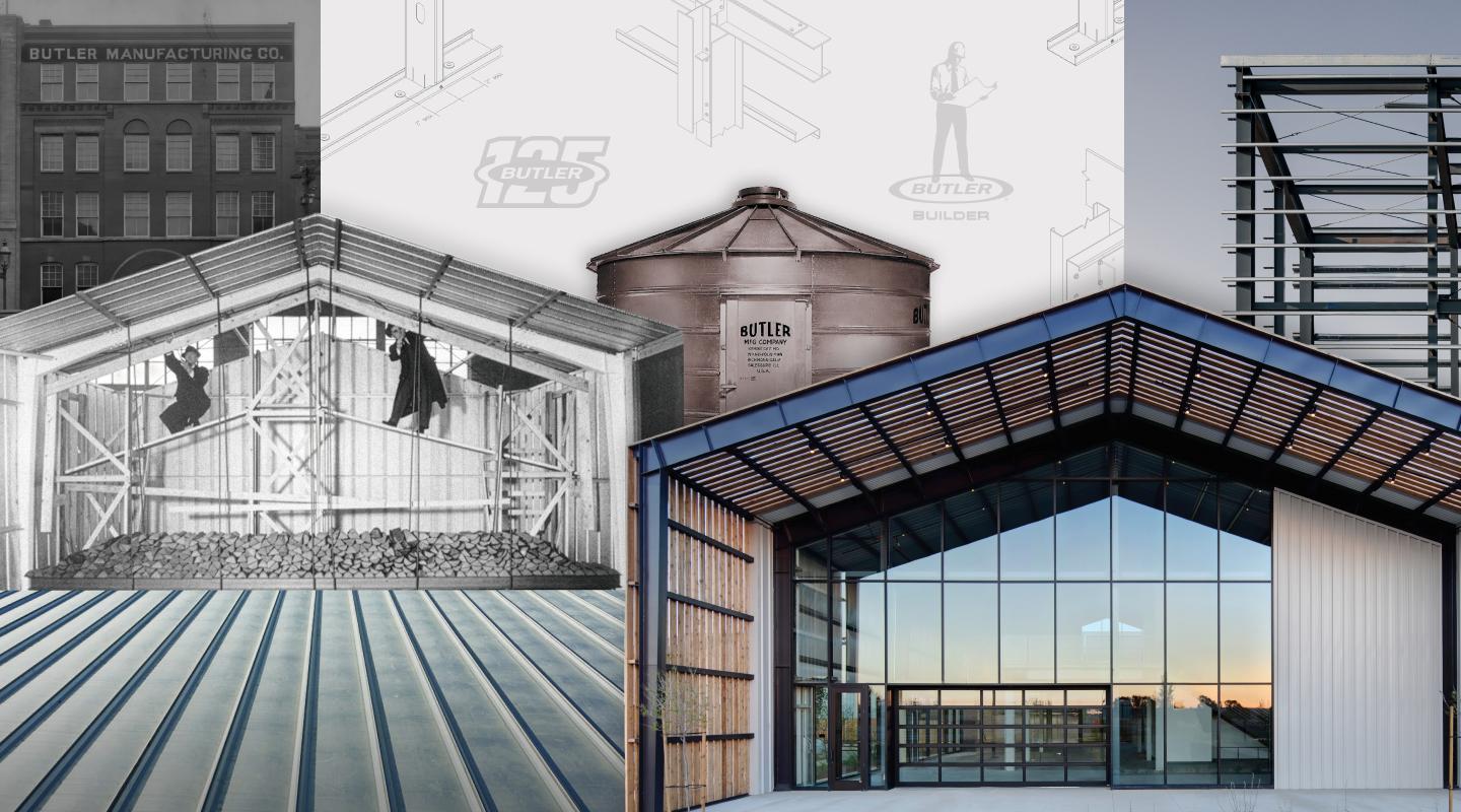 Butler’s legacy in steel construction spans generations, from early manufacturing and building systems to today’s precision-engineered structures.