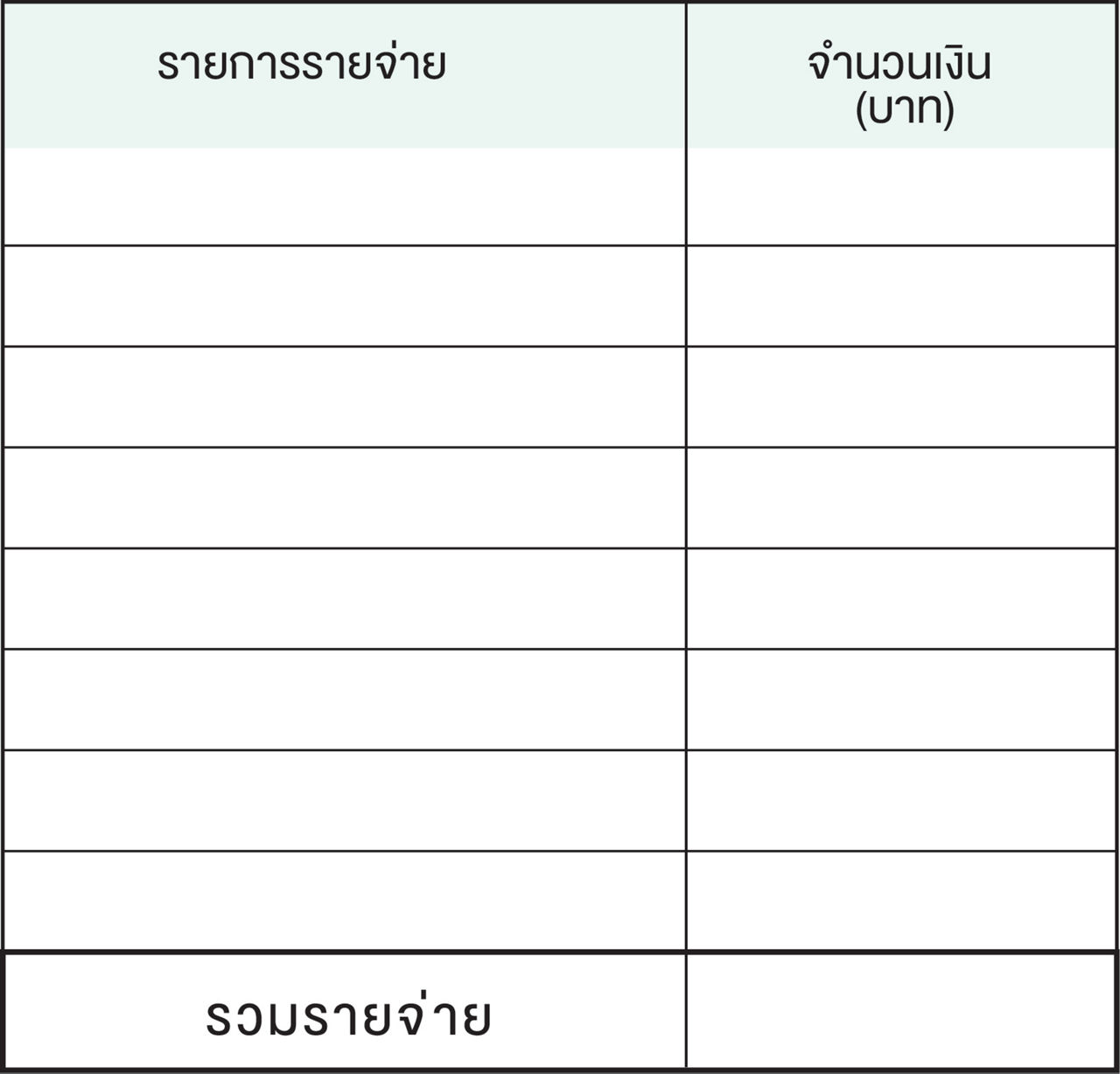 บันทึกรายจ่าย