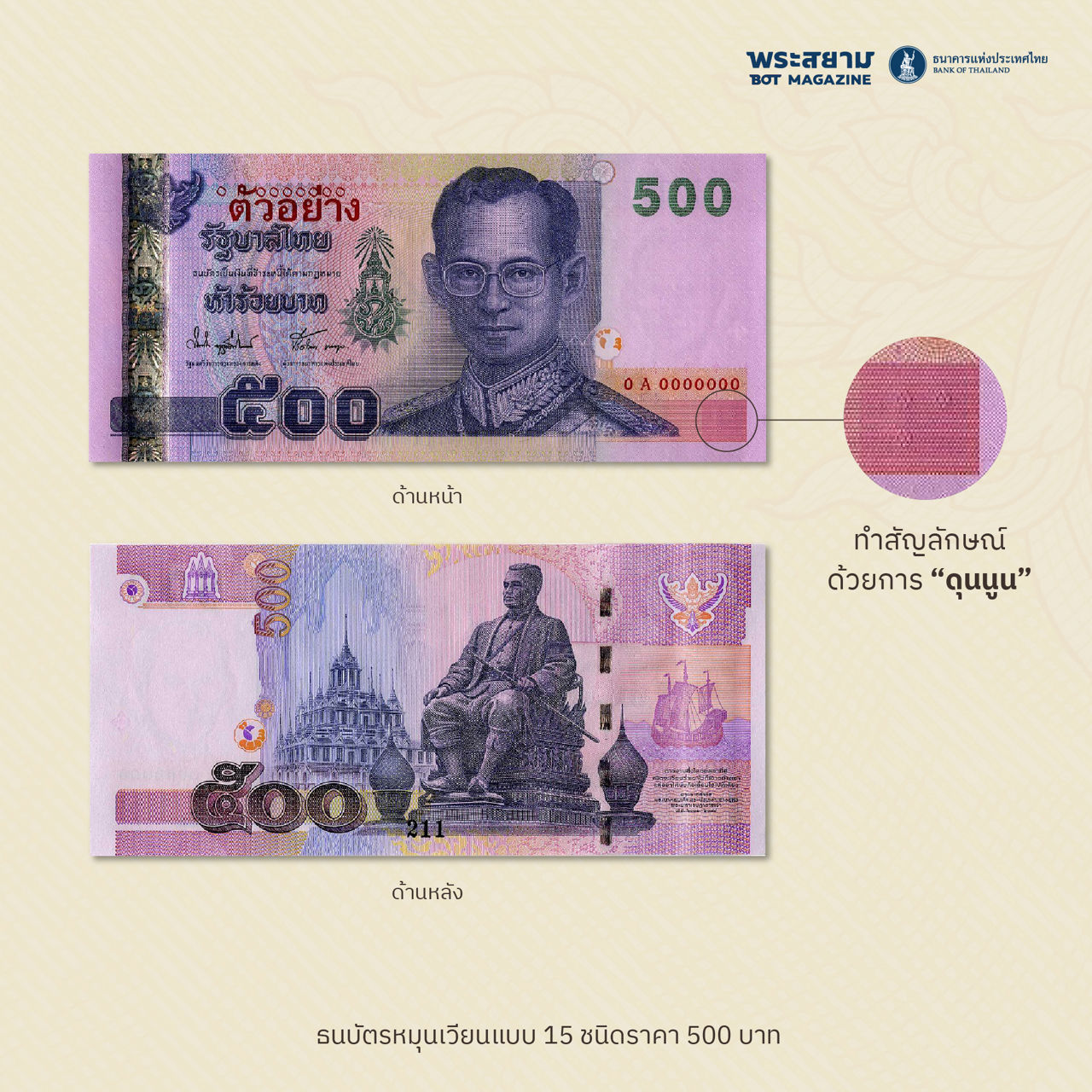 braille - banknote thailand