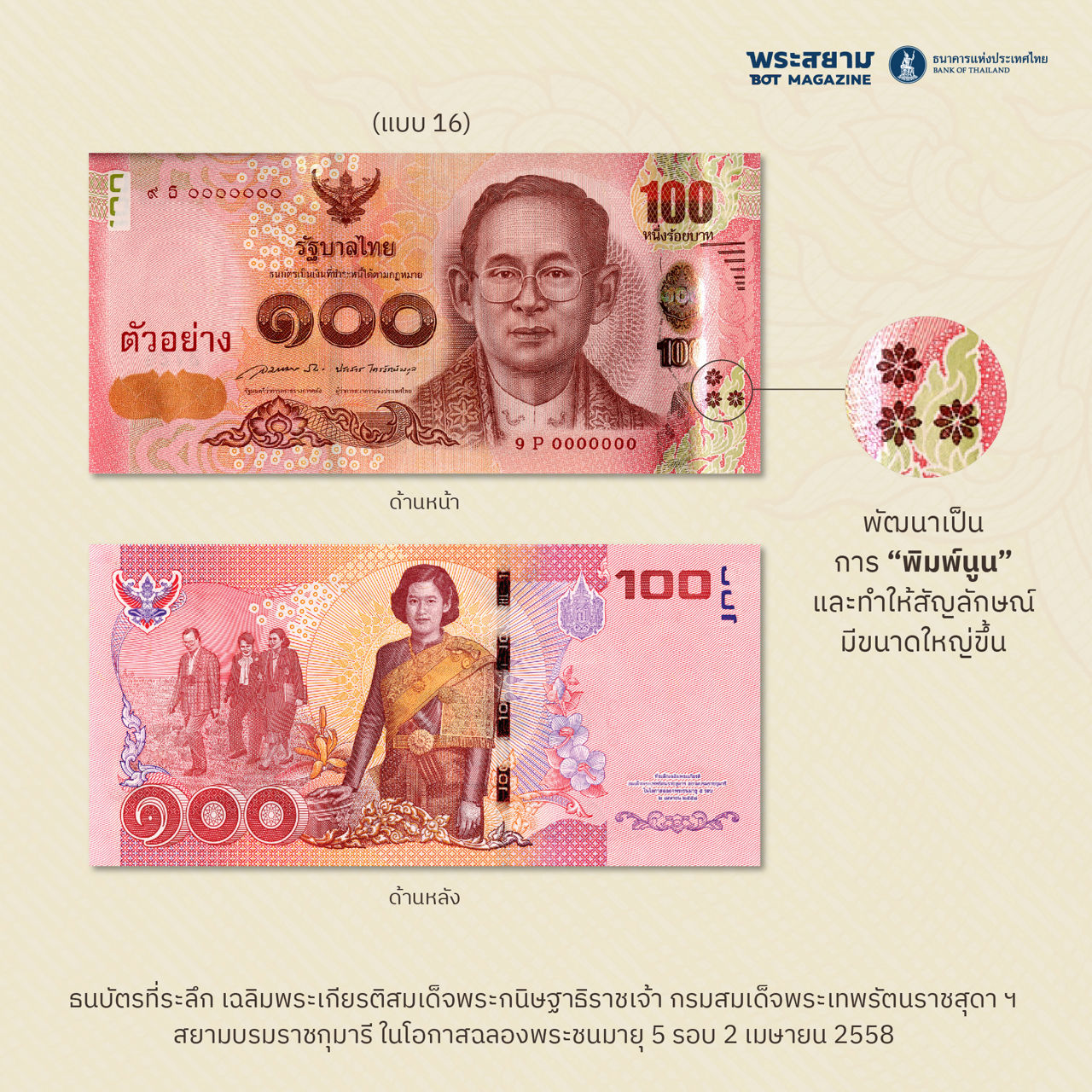 braille - banknote thailand