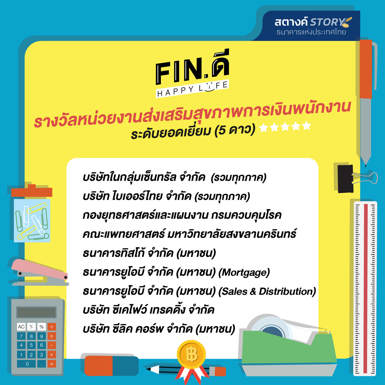 ปี 2565 - รางวัลหน่วยงานส่งเสริมสุขภาพการเงินพนักงาน ระดับยอดเยี่ยม (5 ดาว) 01