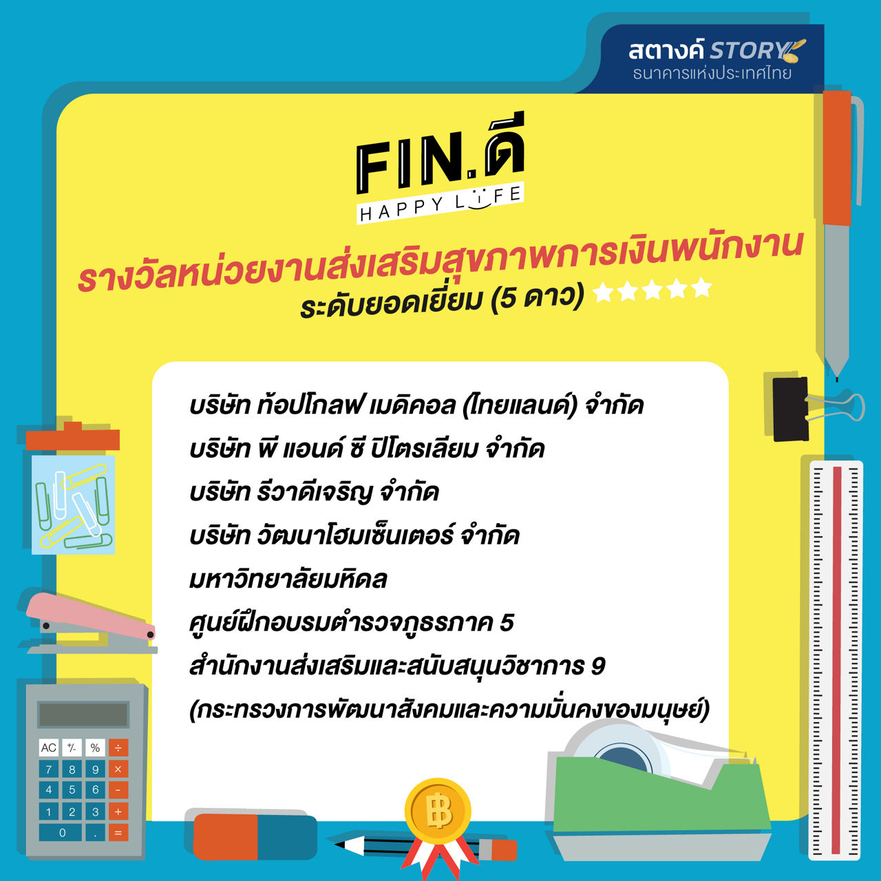 ปี 2565 - รางวัลหน่วยงานส่งเสริมสุขภาพการเงินพนักงาน ระดับยอดเยี่ยม (5 ดาว) 02