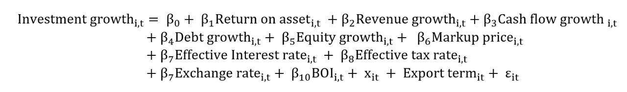 Formula 1: economic model predicting investment growth from multiple inputs over time