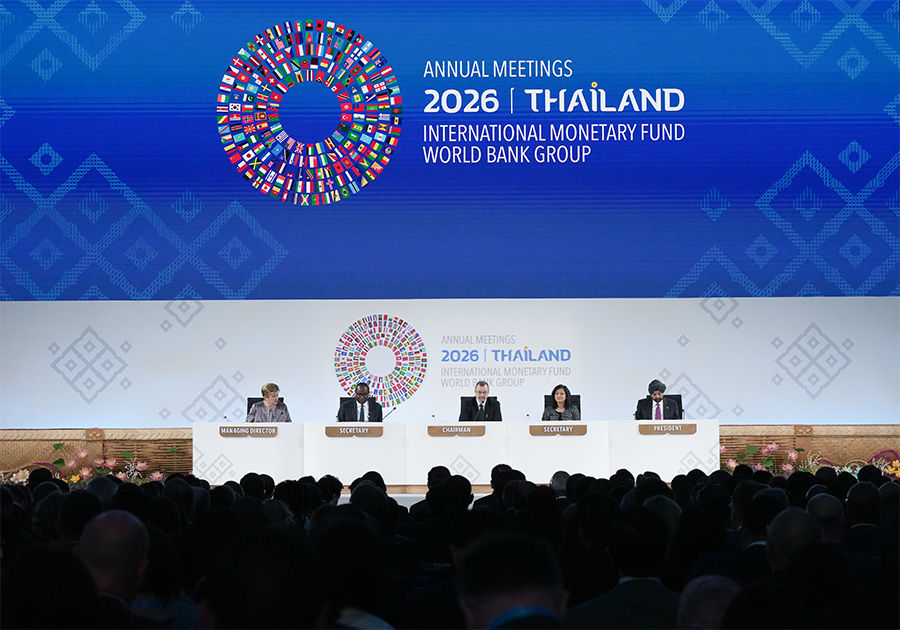 The Prime Minister Opens the Annual Meetings Plenary, Joined by IMF and World Bank Group Leaders Who Share Their Vision of the Global Economy