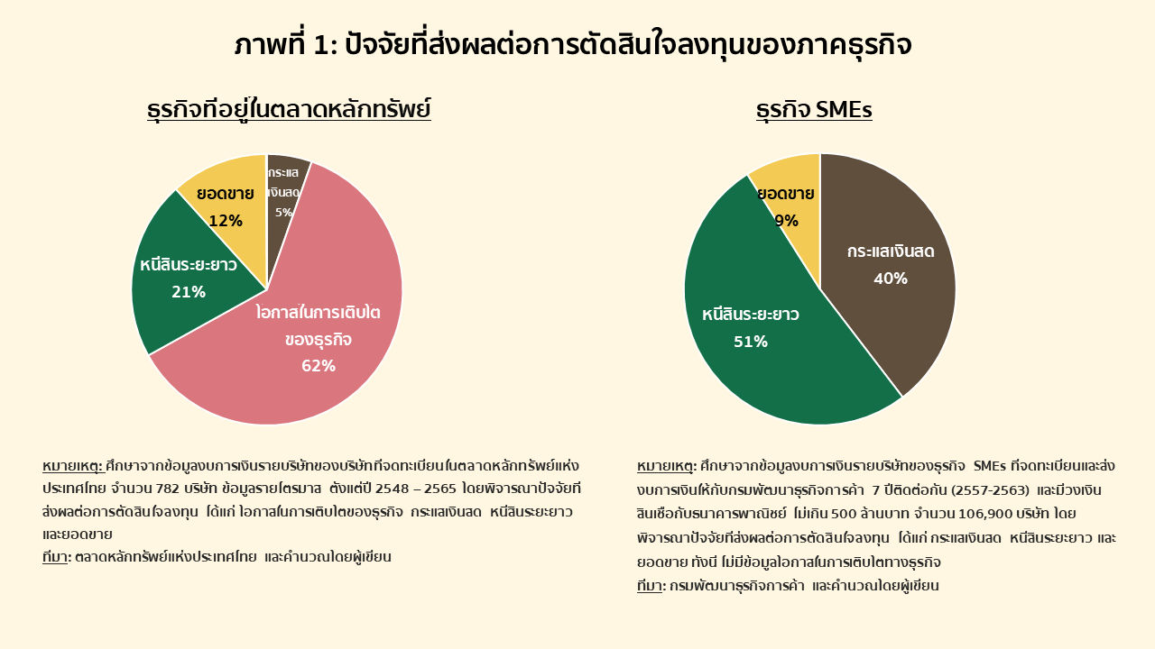 private investment decision pie charts