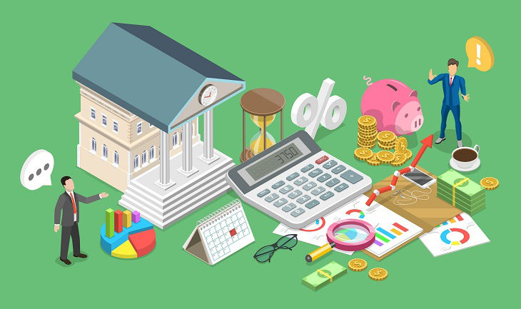 3D Isometric Flat Vector Conceptual Illustration of Government Finance, Public Financial Management; Shutterstock ID 2126284709; purchase_order: BOT; job: ; client: ; other: 