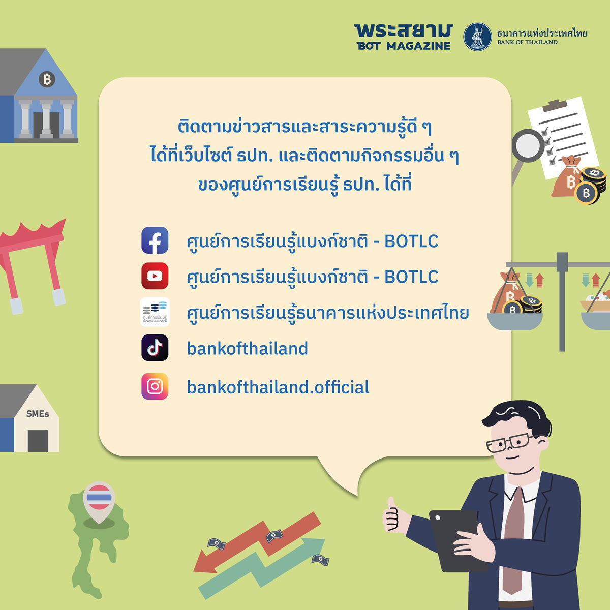 โซเชียลมีเดียของ ธปท. 