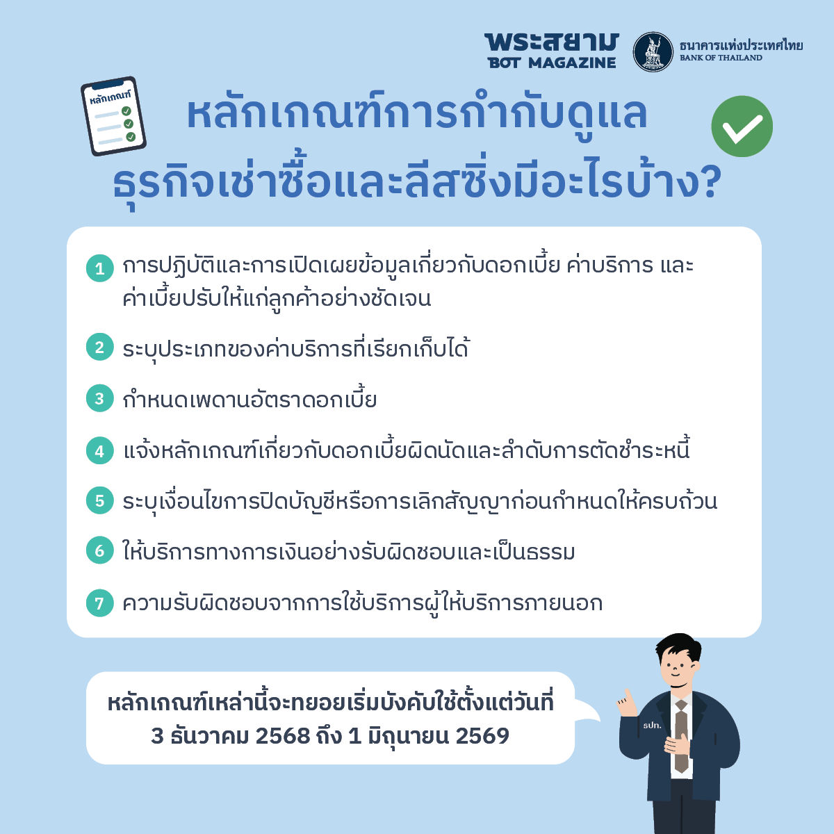 หลักเกณฑ์การกำกับดูแลธุรกิจเช่าซื้อและลีสซิ่งมีอะไรบ้าง?