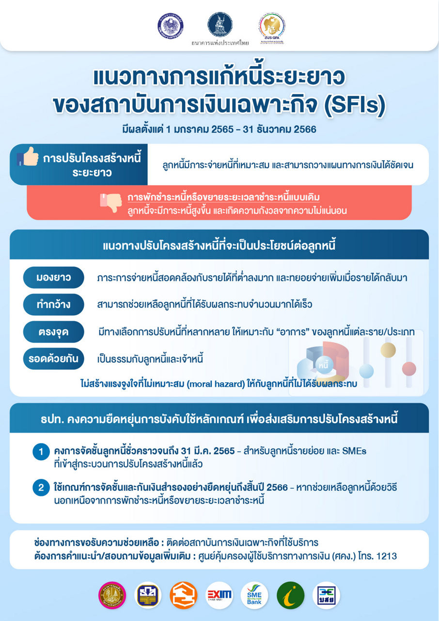 แนวทางการแก้หนี้ระยะยาวของสถาบันการเงินเฉพาะกิจ