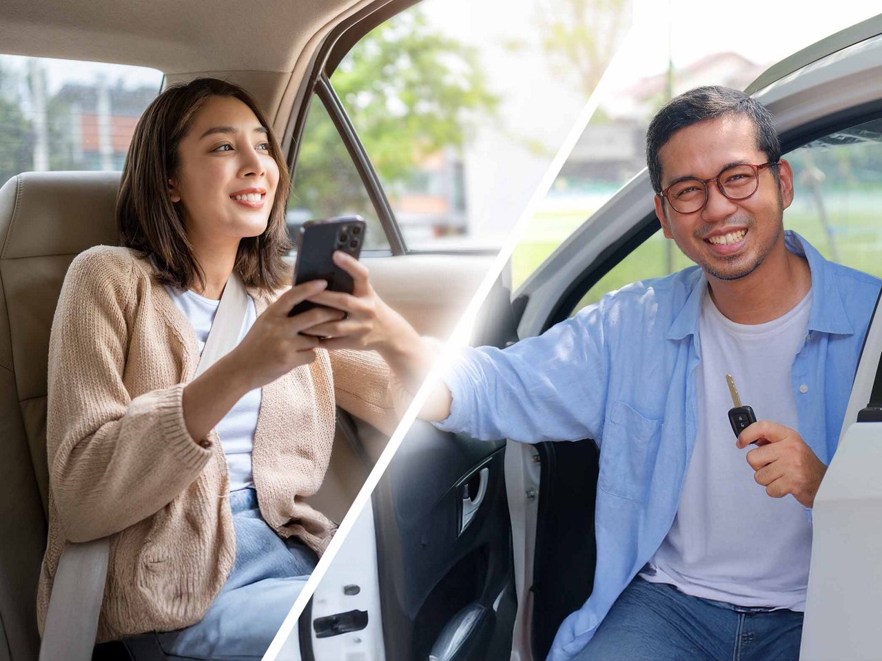 Choosing between buying a car and relying on ride-hailing apps