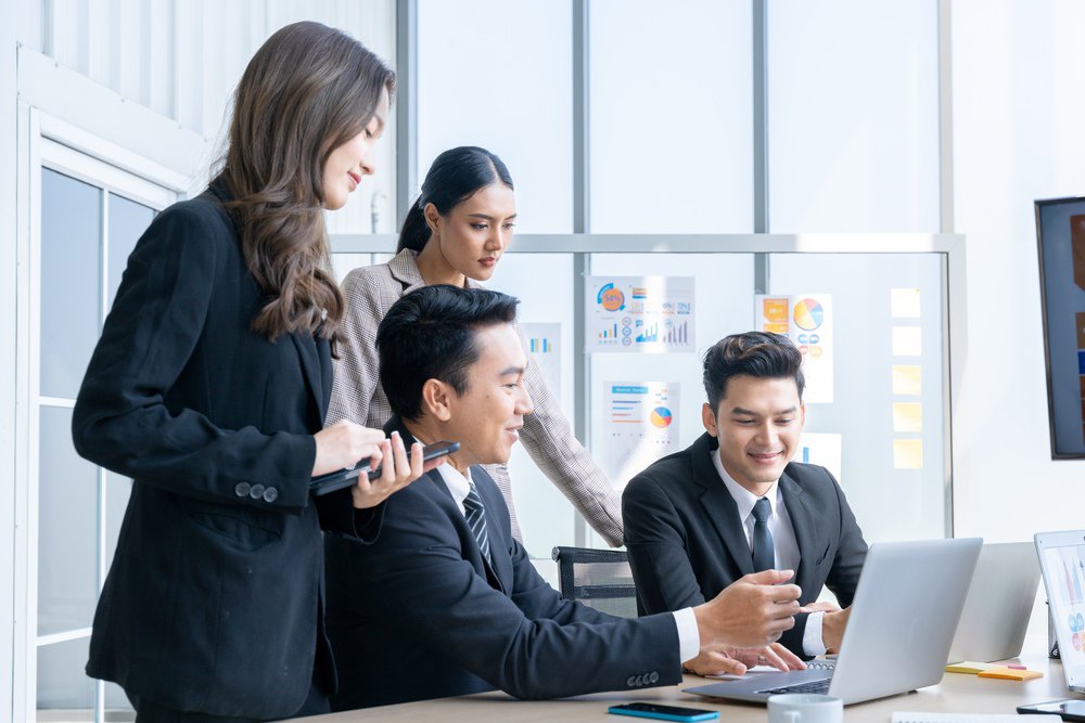 A group of office workers.