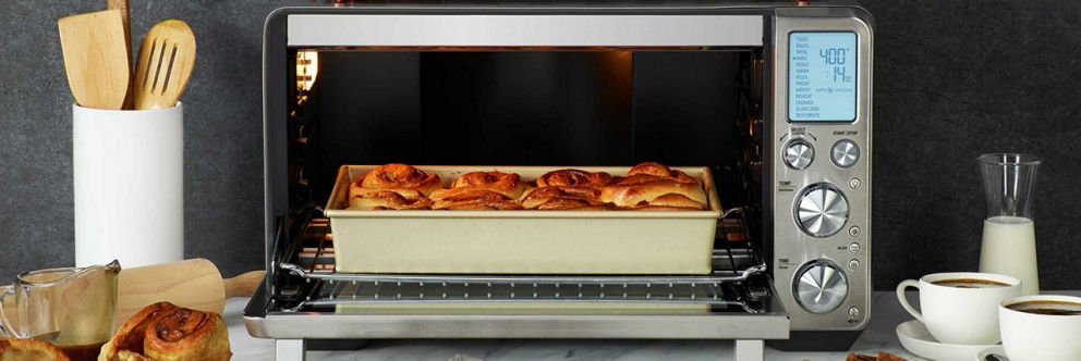 Smart Countertop Convection Toaster Oven with Food