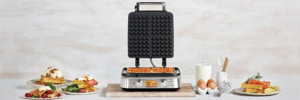 Breville 4 Slice Smart Waffle Maker - BWM604BSS