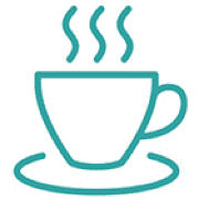 Illustration of a freshly brewed coffee with steam