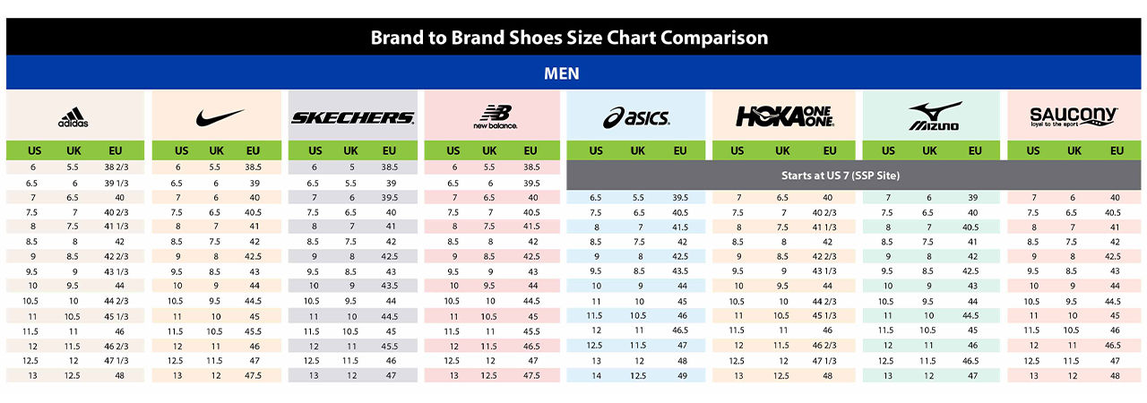 Size Chart SUPERSPORTS