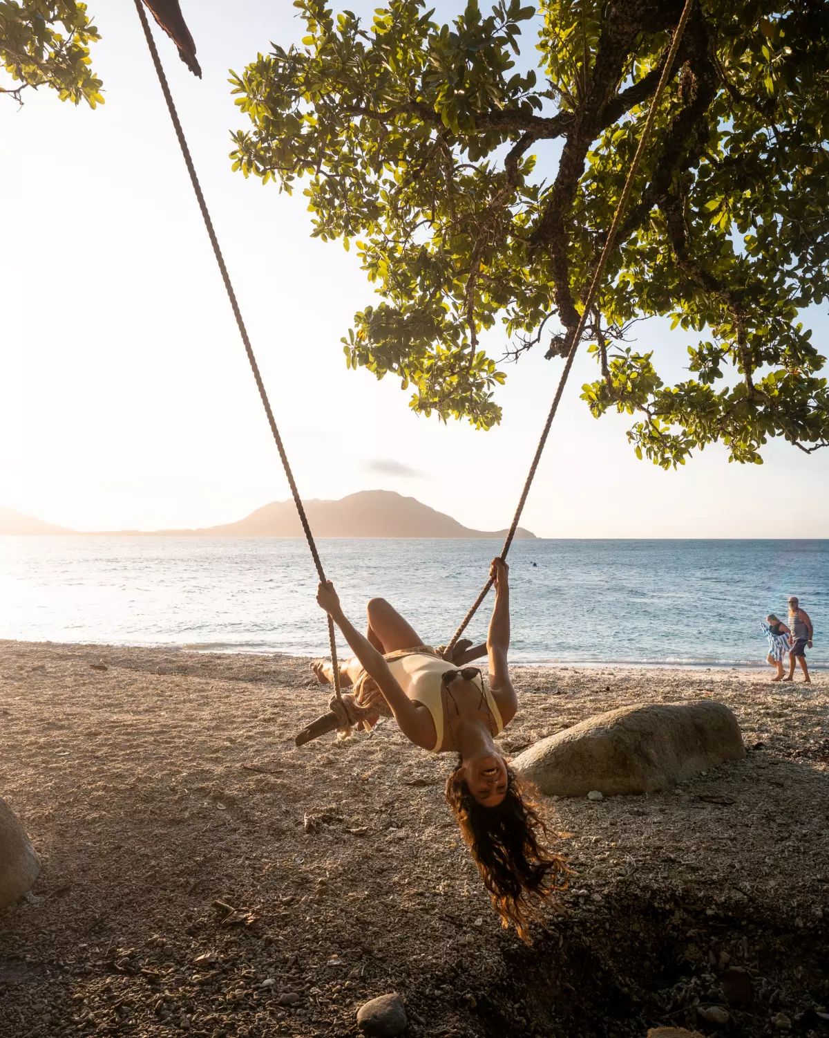 Beach swing overlooking the ocean Nudey Beach, Fitzroy Island | beautiful beaches Queensland Beach swing overlooking the ocean Nudey Beach, Fitzroy Island | beautiful beaches Queensland