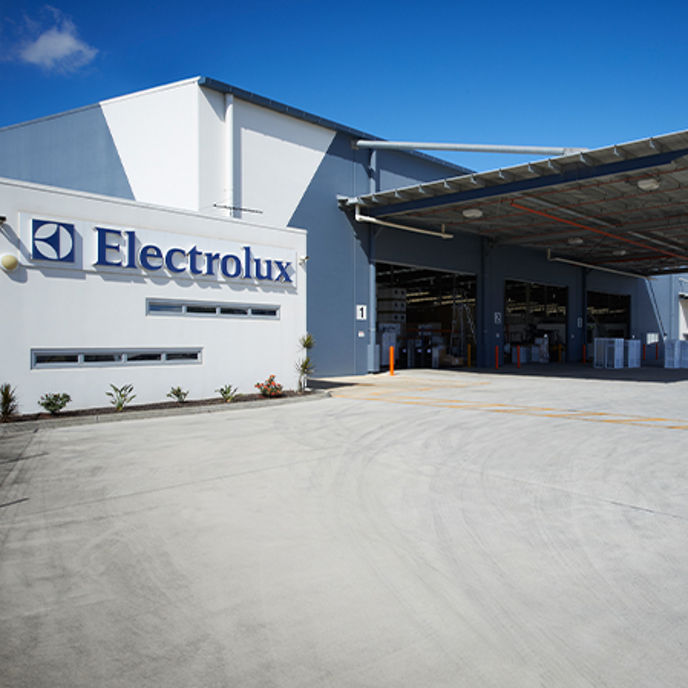 Image of exterior of Electrolux warehouse at 1439 Lytton Road